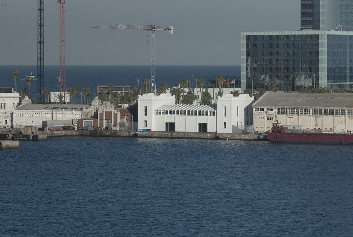 Photograph from afar of the building